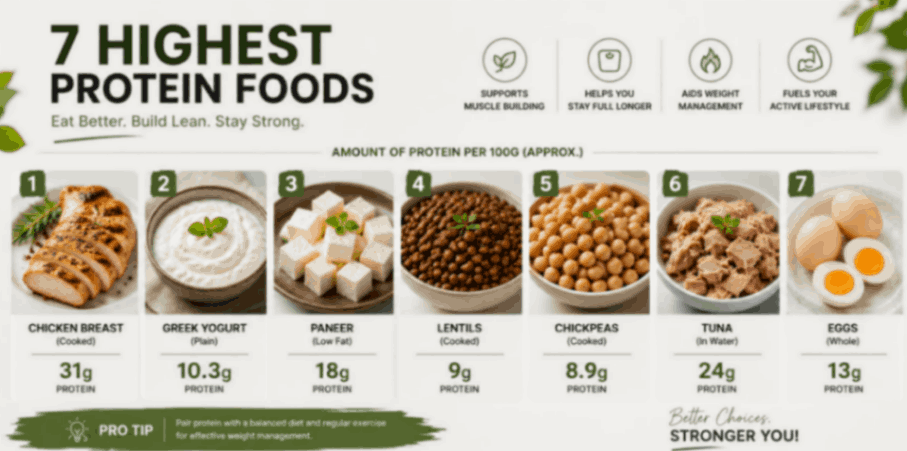 QNT highest protein foods guide